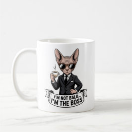 Baas Sphynx Kat Coffee Illustratie Koffiemok