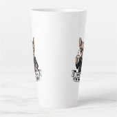 Baas Sphynx Kat Coffee Illustratie Latte Mok (Voorkant)