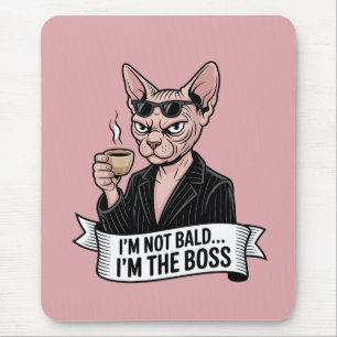 Baas Sphynx Kat Coffee Kunstwerk Muismat