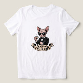 Baas Sphynx Kat Koffie Illustratie Tri-Blend Shirt
