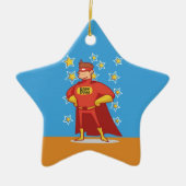 Baas Superheld op Vaderdag Keramisch Ornament (Voorkant)