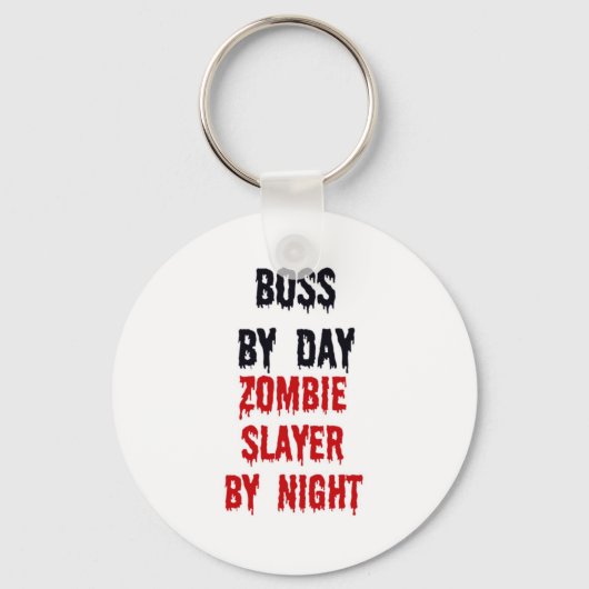 Baas tegen dag Zombie-laag tegen nacht Sleutelhanger (Voorkant)