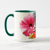 Baas Tropische Hibiscus Ananas Geschenk Mok (Links)