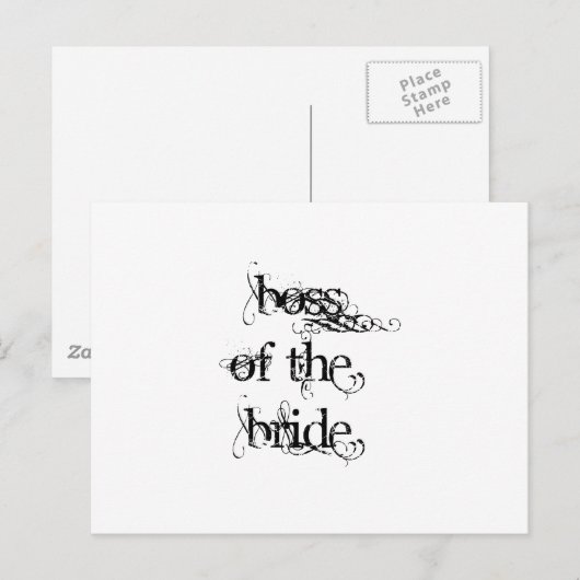 Baas van de Bride Briefkaart (Voorkant / Achterkant)