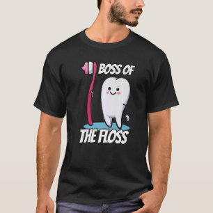 Baas van de flosse tandenborstel Tand Flosse Tande T-shirt