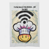 Baas van de keuken & WiFi Funny Keuken Handdoek (Verticaal)