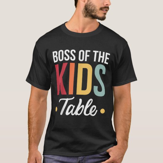 Baas van de Kinder tafel T-shirt (Voorkant)