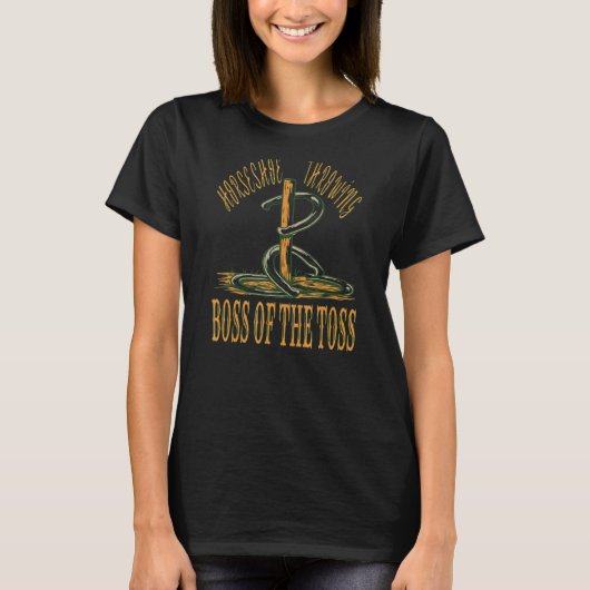 Baas van het Hoefijzer van het Toss die het werpen T-shirt (Voorkant)