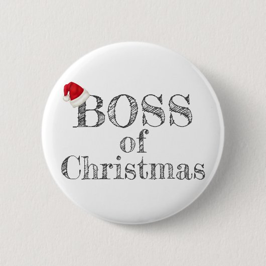 Baas van kerstkerstkerstkerstkerstkerstkerstman - ronde button 5,7 cm (Voorkant)
