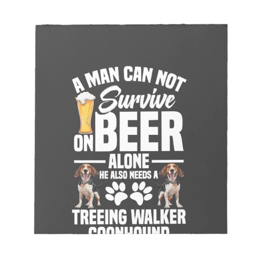 Baas van Treeing Walker Coonhound heeft ook nodig Notitieblok (Voorkant)
