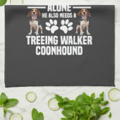 Baas van Treeing Walker Coonhound heeft ook nodig Theedoek (Gevouwen)