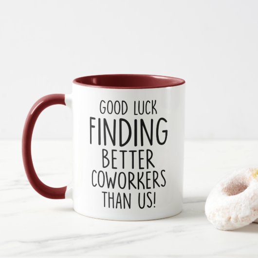 Baas, veel succes, collega's beter dan wij, mok (Met donut)