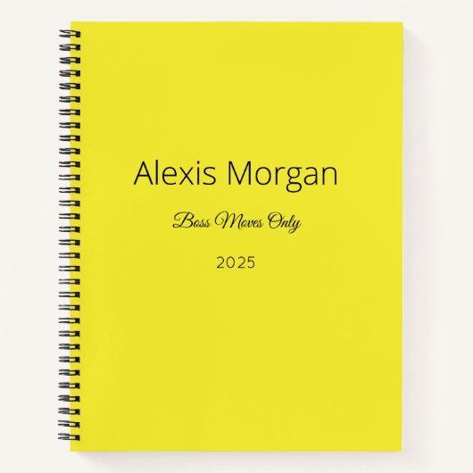 Baas verplaatst dagelijkse planner notitieboek (Voorkant)