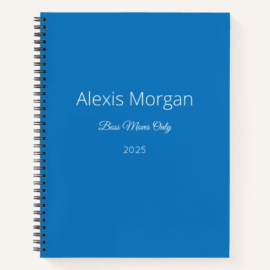 Baas verplaatst dagelijkse planner notitieboek (Voorkant)