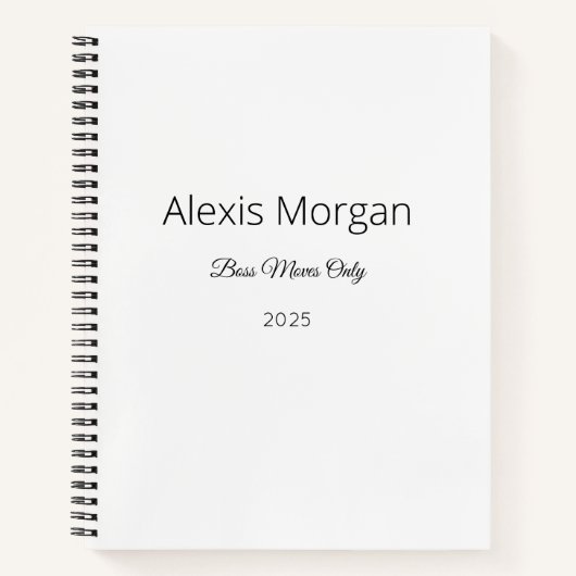 Baas verplaatst dagelijkse planner notitieboek (Voorkant)