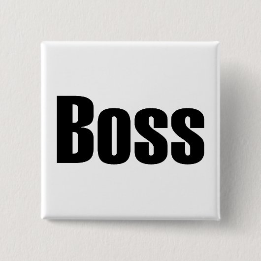 Baas Vierkante Button 5,1 Cm (Voorkant)