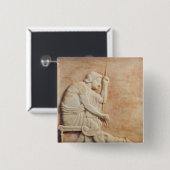 Baas voor dieren vierkante button 5,1 cm (Voorkant /achterkant)