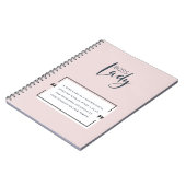 Baas Vrouw Logo Motiverende Spreuk Roze Rozeachtig Notitieboek (Linkerzijde)