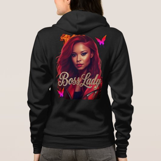 Baas Vrouw Vuur Hoodie (Achterkant)