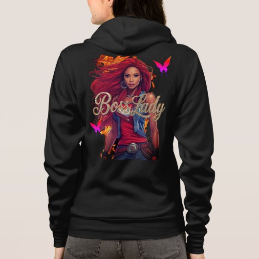 Baas Vrouw Vuur Hoodie (Achterkant)