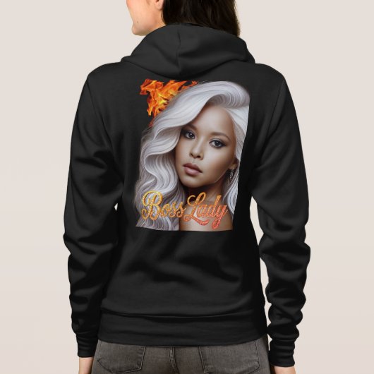Baas Vrouw Vuur Hoodie (Achterkant)