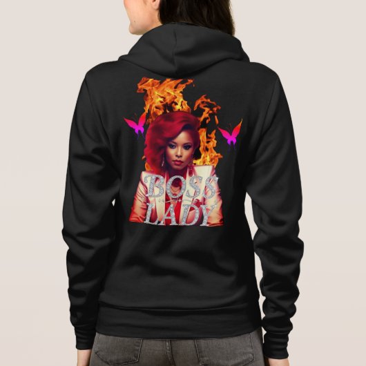 Baas Vrouw Vuur Hoodie (Achterkant)