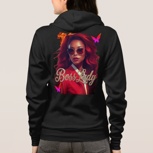 Baas Vrouw Vuur Hoodie (Achterkant)