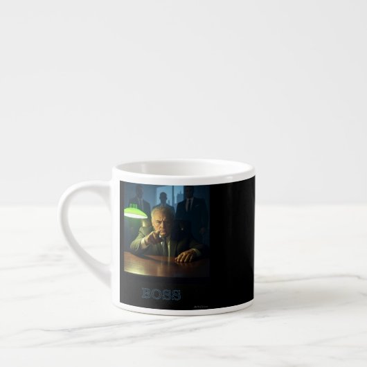 Baas w tekst espresso mokka tweezijdig kop (Links)