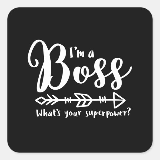 Baas waardering, bazen dag, baas dag vierkante sticker (Voorkant)