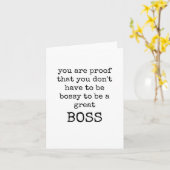 Baas waardering, beste baas minimalistische getypt kaart (Gele Bloem)