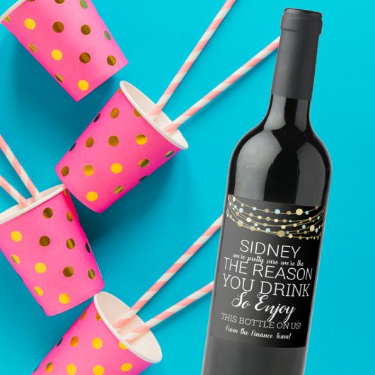 Baas Waardering REDENEN U DRINK Wijn Etiket