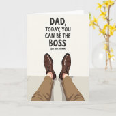 Baasdag voor papa kunstkaart kaart (Gele Bloem)