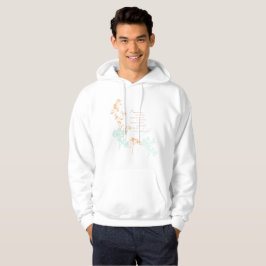 Baasdag Wilde Bloem Silhouetten op Bruin Hoodie