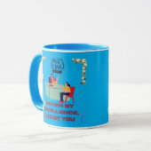 Baasmodus geactiveerd azuurblauw mok (Voorkant links)