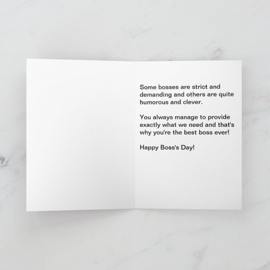 Baas's Day Beste Baas ooit Kaart (Binnen)