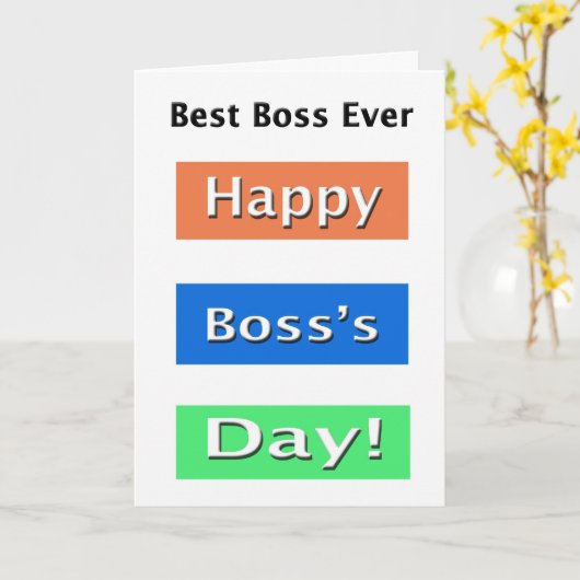 Baas's Day Beste Baas ooit Kaart (Gele Bloem)
