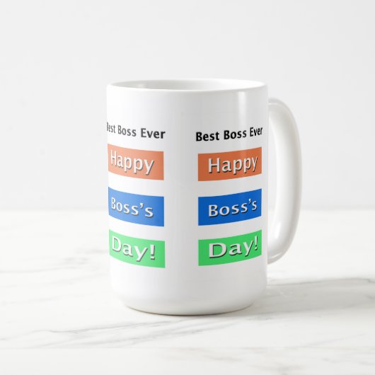 Baas's Day Beste Baas ooit Koffiemok (Voorkant rechts)