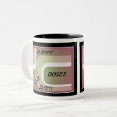Baas's Day Mok! Tweekleurige Koffiemok (Voorkant links)