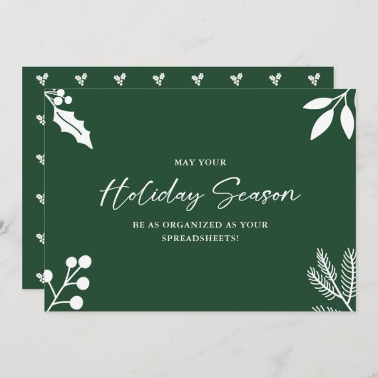 Baas's Excel-lent Feestdagen Grappige gezegden Feestdagenkaart (Voorkant / Achterkant)