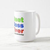 Baas's Verjaardagscadeau Beste Baas Ooit Koffiemok (Voorkant rechts)