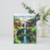 Baatara Gorge Waterval Libanon Briefkaart (Staand voorkant)