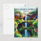 Baatara Gorge Waterval Libanon Briefkaart (Voorkant / Achterkant)