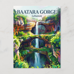 Baatara Gorge Waterval Libanon Briefkaart