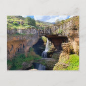 Baatara Waterval, Libanon Reisansichtkaart Briefkaart (Voorkant)