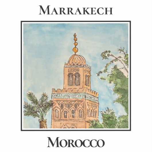 Bab Agnaou, Hoofdpoort, Marrakech, Marokko Sticker (Voorkant)