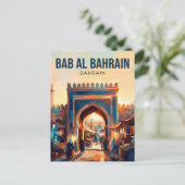 Bab Al Bahrain Bahrein Briefkaart (Staand voorkant)