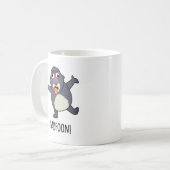 Bab-foon Funny Baffoon Baboon Pun Koffiemok (Voorkant links)
