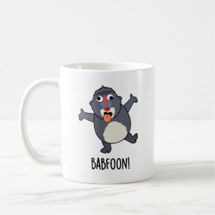 Bab-foon Funny Baffoon Baboon Pun Koffiemok