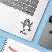 Bab-foon Funny Baffoon Baboon Pun Sticker (Laptop met iPhone)