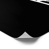 Bab-foon Grappige Buffon Baviaan Pun Donker BG Poster (Hoek)